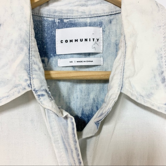 Community Virtus Bleach Wash Cotton Jumpsuit Sz XS - Picture 7 of 16